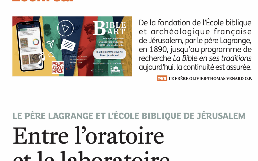 Le père Lagrange et « La Bible en ses Traditions » dans « Il est Vivant »